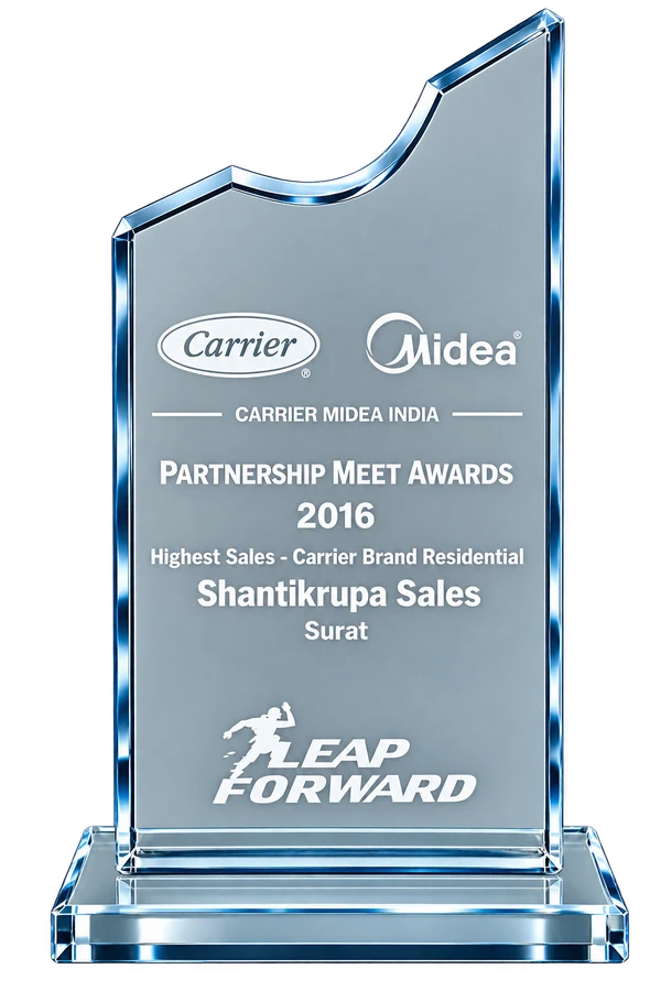 Highest Sales — Carrier Brand Residential — Carrier Midea India, 2016